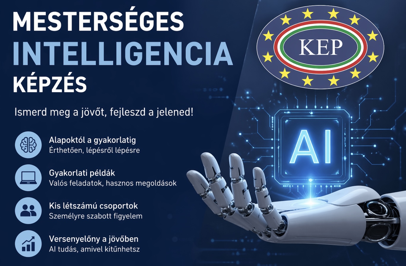 a KEP és a TUTSz közös 1 napos mesterséges intelligencia képzése